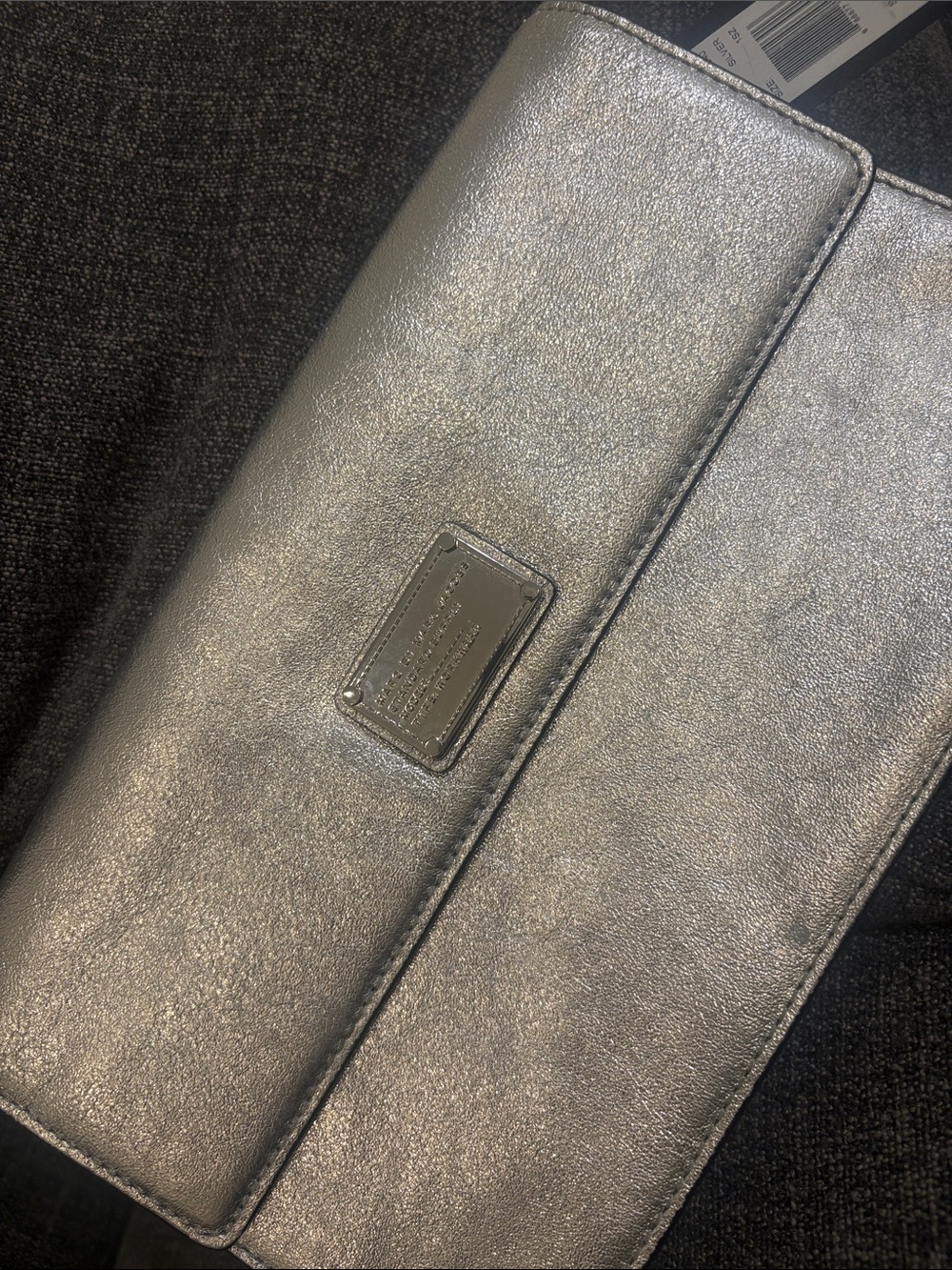 Marc by Marc Jacobs Metallic Silver Fold-Over Clutch